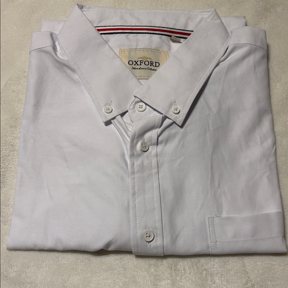 Oxford Classic Pure White Long Sleeve Dress Shirt